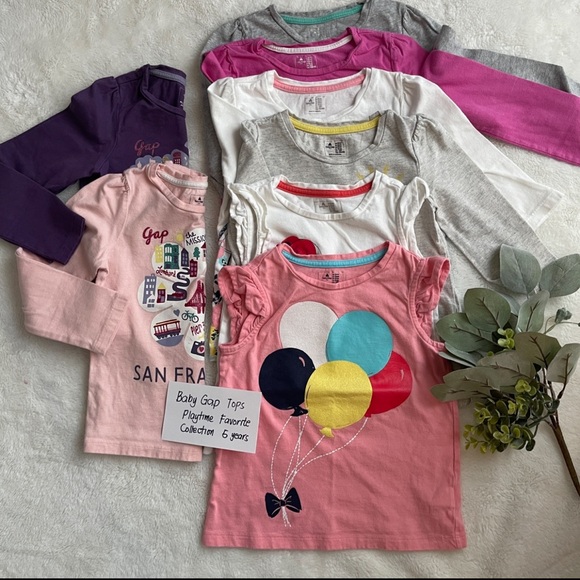 Baby Gap Playtime Favorite Collection Tops Lot of 8 Girls Size 5Y